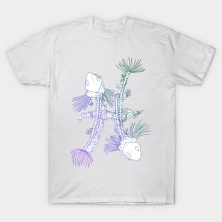 Pisces Skeleton - Colour Outline T-Shirt